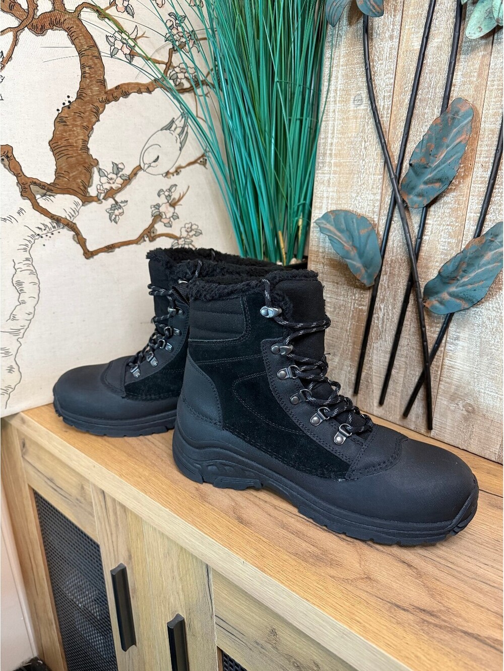 Womens Size 9 Black Thermolite EcoMade Faux Fur Winter Boots
